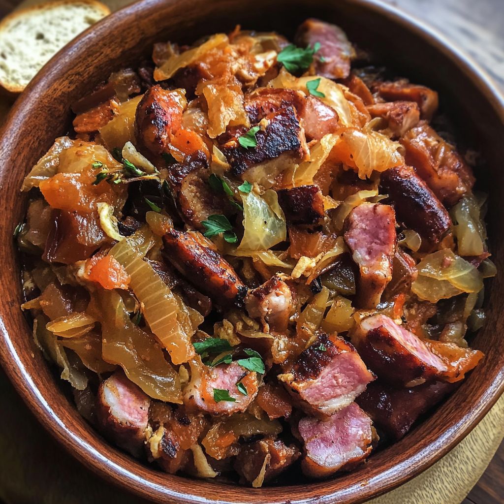 Bigos staropolski z kiszoną kapustą przepis