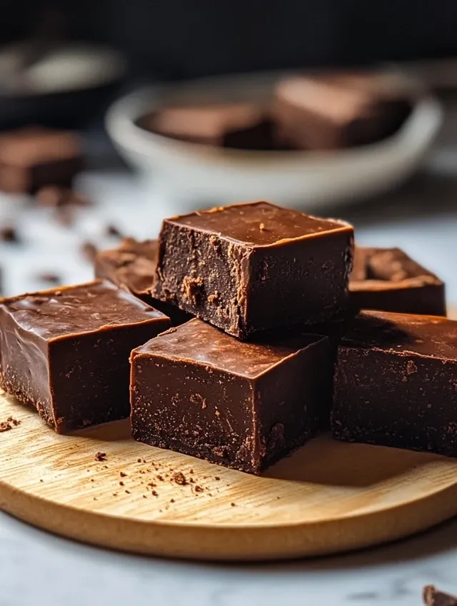 Czekoladowy fudge z serka wiejskiego to pyszny deser.