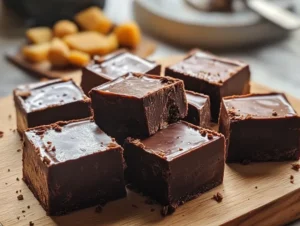 Czekoladowy fudge z serka wiejskiego to pyszny deser.