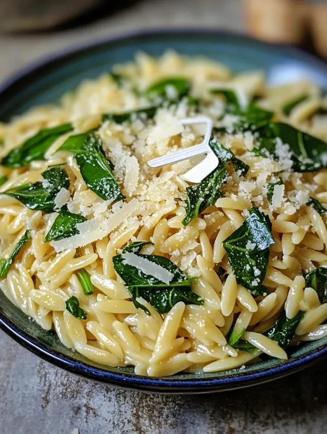 Orzo ze spinaczem i parmezanem musisz tego spróbować