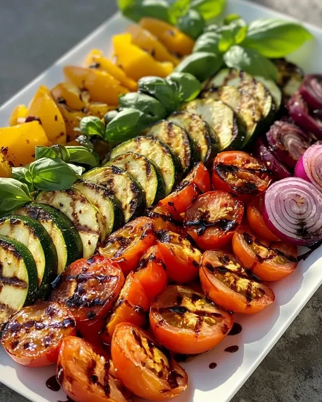 sałatka z piekarnika z warzywami śródziemnomorskimi i halloumi