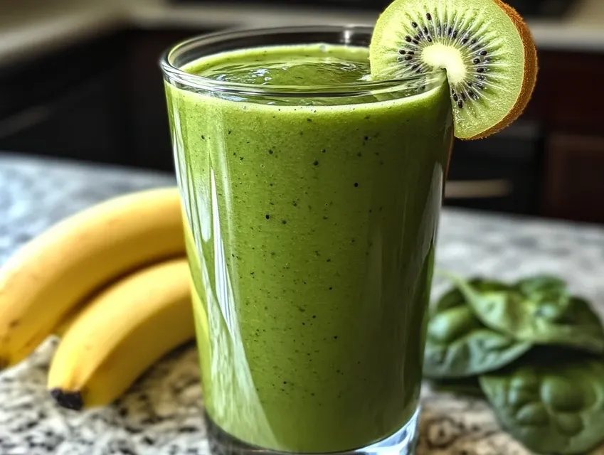koktajl szpinakowy z bananem i kiwi