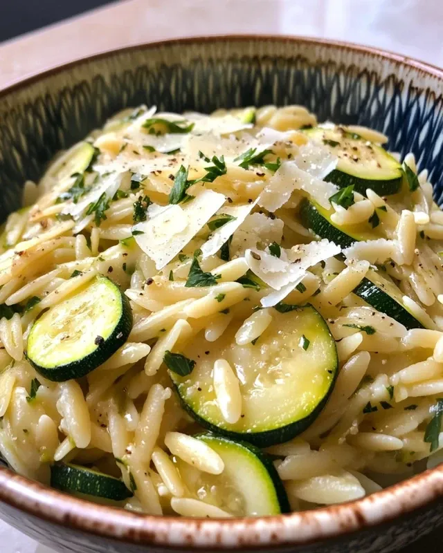 orzo z cukinią i parmezanem 