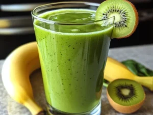koktajl szpinakowy z bananem i kiwi