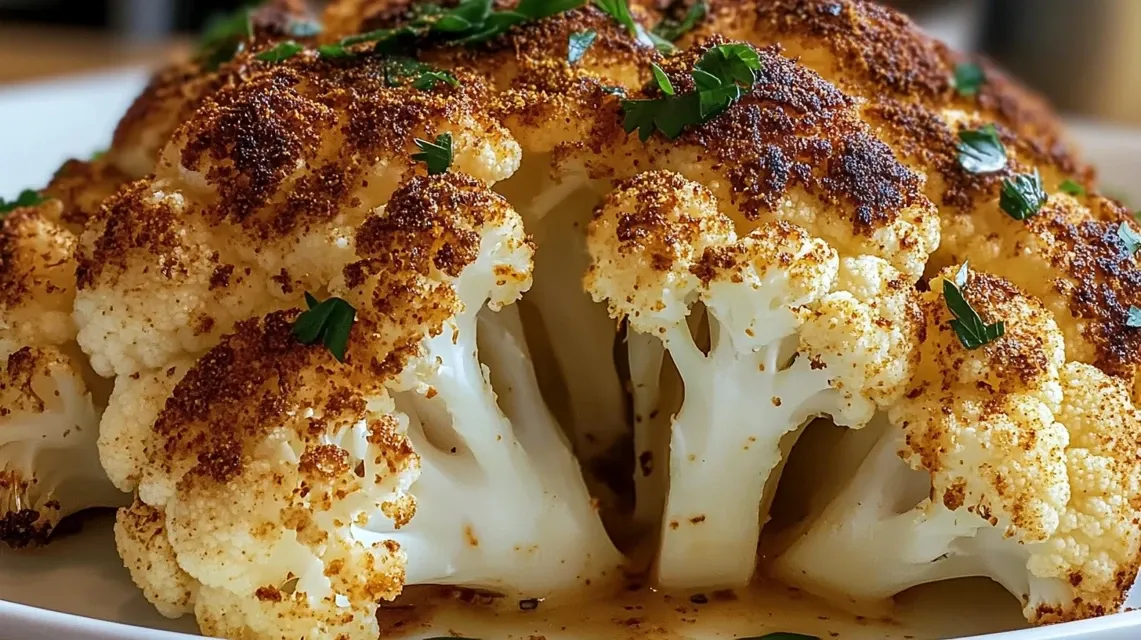 pieczony kalafior z parmezanem