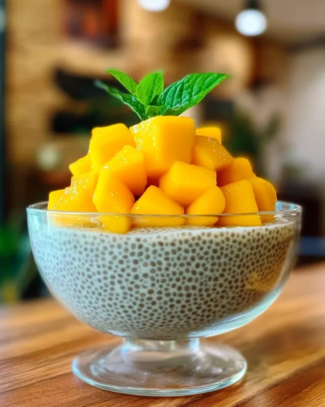 Chia Pudding z Mlekiem Kokosowym i Mango