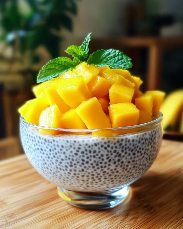Chia Pudding z Mlekiem Kokosowym i Mango