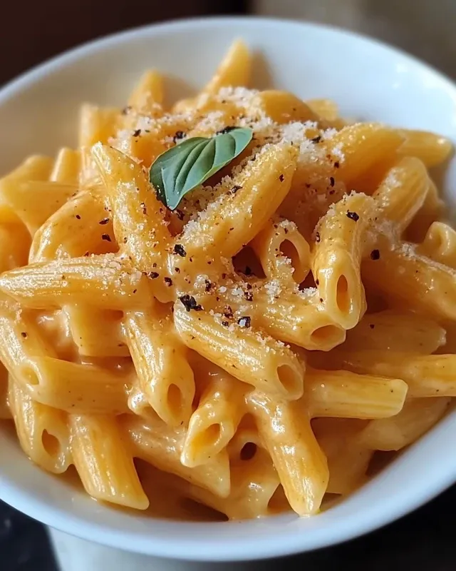 makaron z sosem z pieczonej papryki i mascarpone