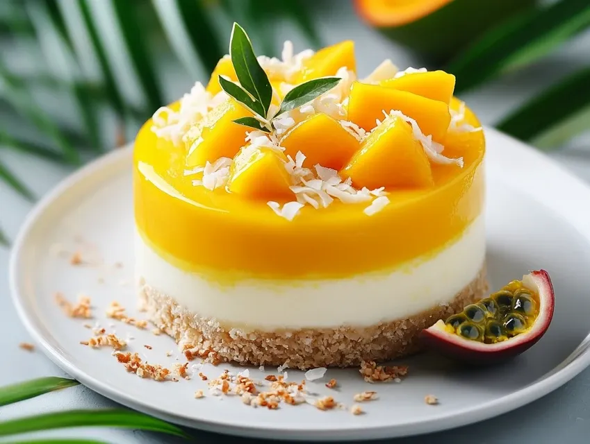 sernik z mango i białą czekoladą przepis