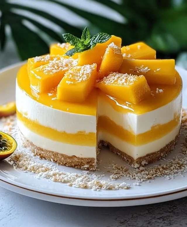 sernik z mango i białą czekoladą przepis