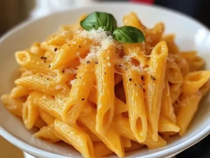 makaron z sosem z pieczonej papryki i mascarpone