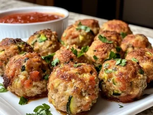 Pieczone klopsiki z indyka i cukinii