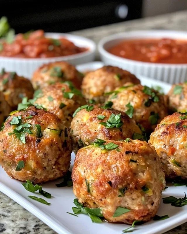 Pieczone klopsiki z indyka i cukinii