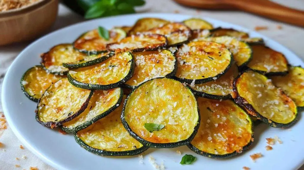 chips z cukinii z parmezanem