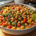 curry z mleka kokosowego z cieciorką i papryką