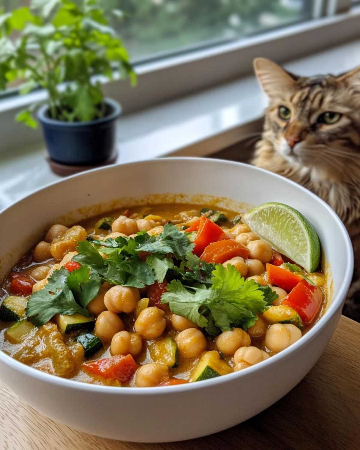 curry z mleka kokosowego z cieciorką i papryką - detail 3