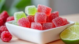 żelki malinowe i limonkowe