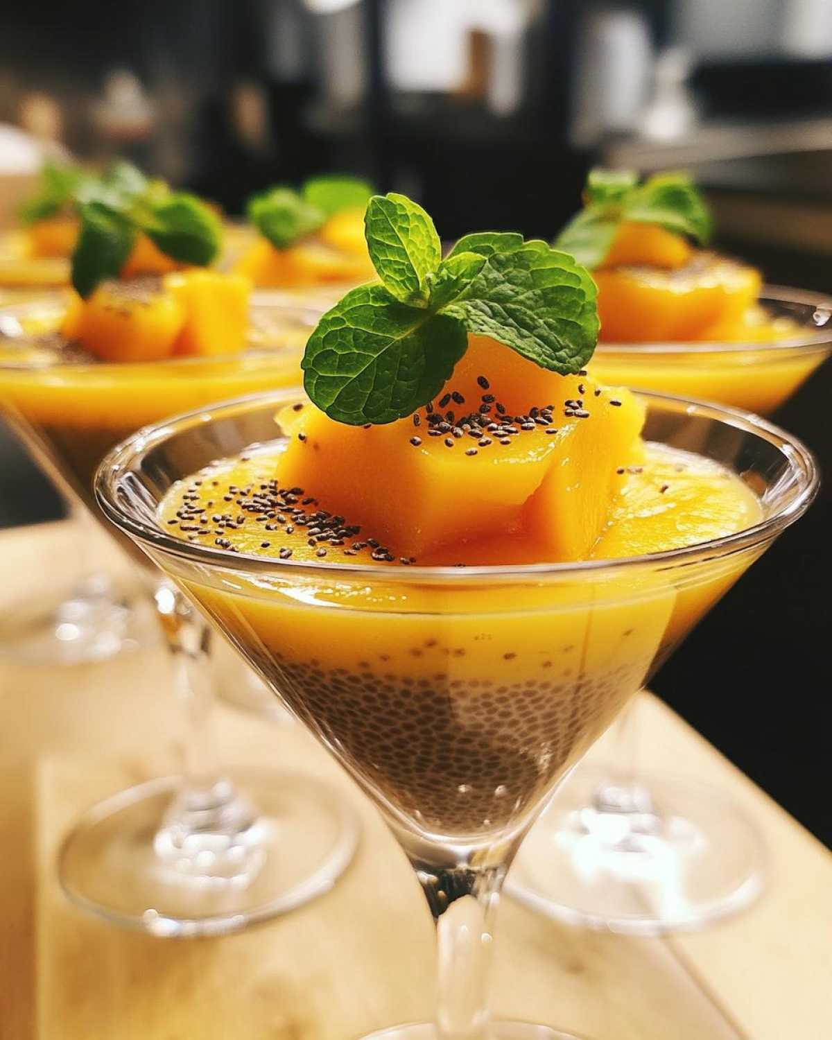 pudding chia z mango tropicalnym