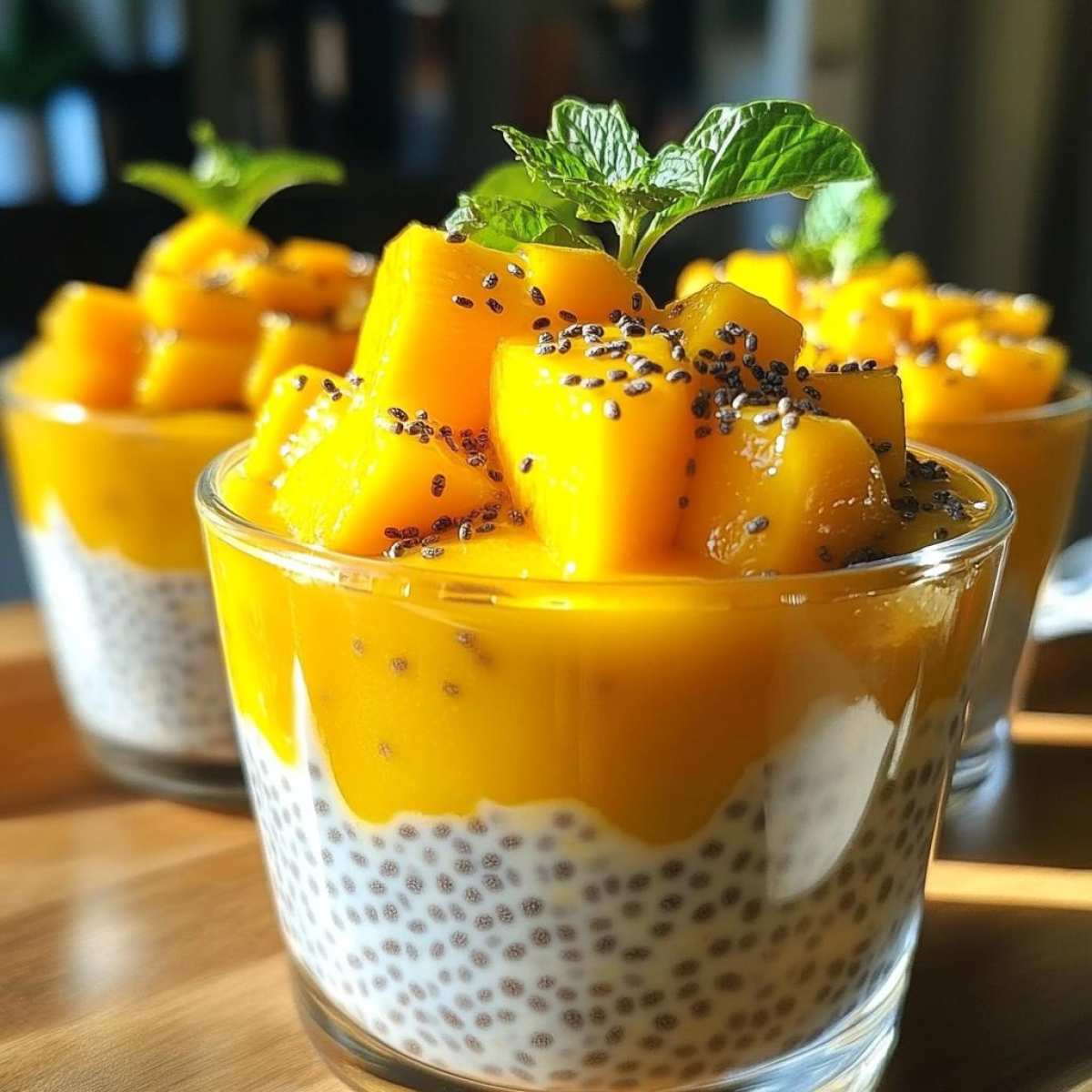 pudding chia z mango tropicalnym