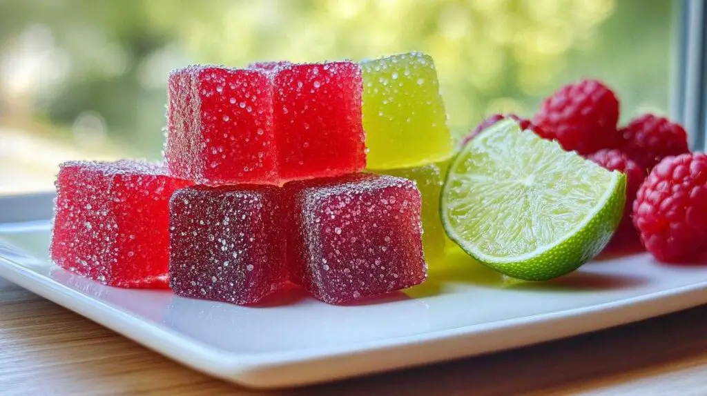 żelki malinowe i limonkowe